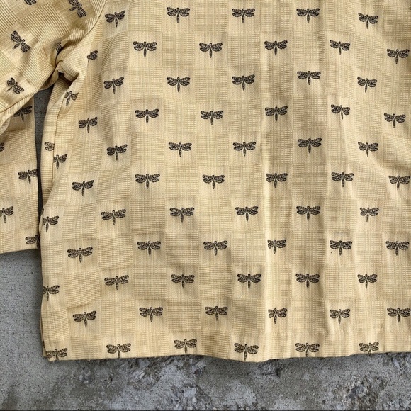 Vintage open front dragon fly golden blazer - Picture 7 of 8